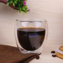 Load image into Gallery viewer, Double Coffee Mugs With the Handle Mugs Drinking Insulation Double Wall Glass Tea Cup Creative Gift Drinkware Milk