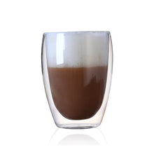 Load image into Gallery viewer, Double Coffee Mugs With the Handle Mugs Drinking Insulation Double Wall Glass Tea Cup Creative Gift Drinkware Milk